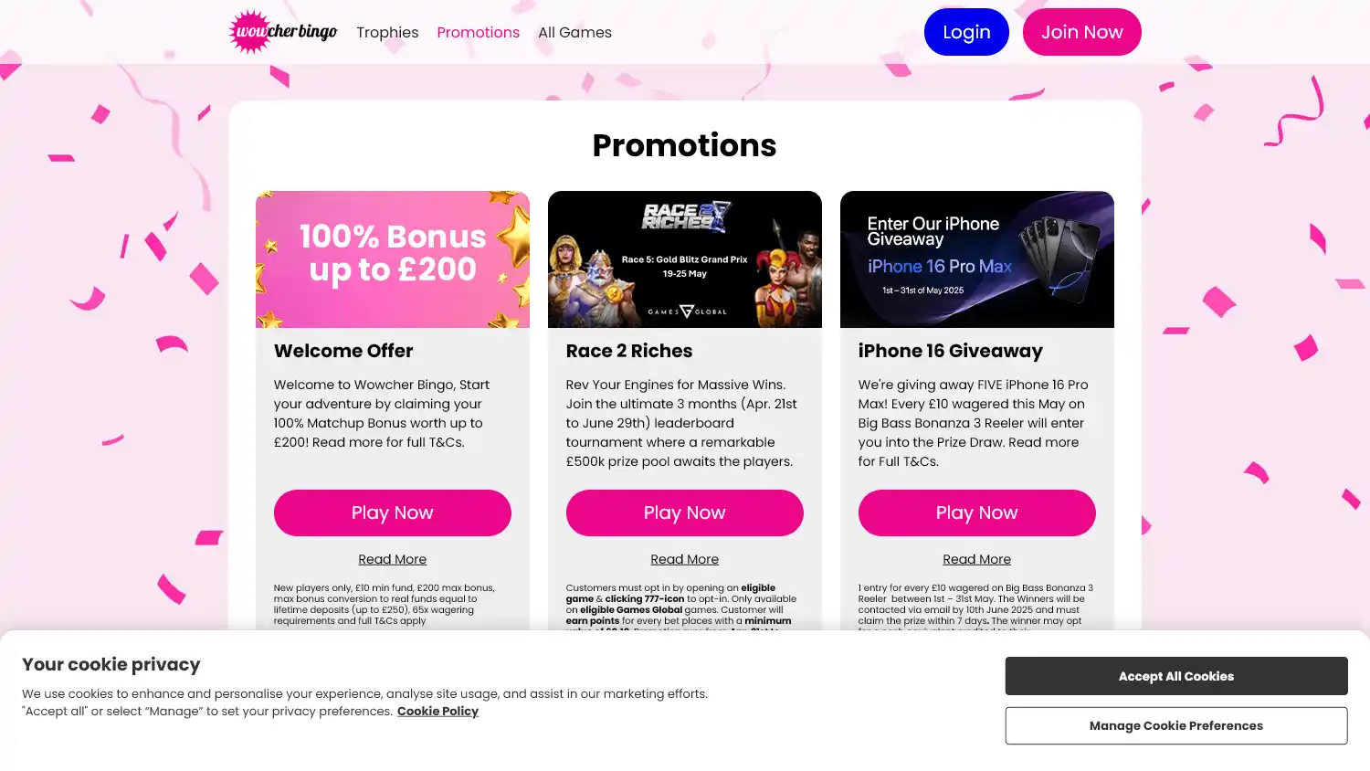 Wowcher Bingo Casino screenshot 3