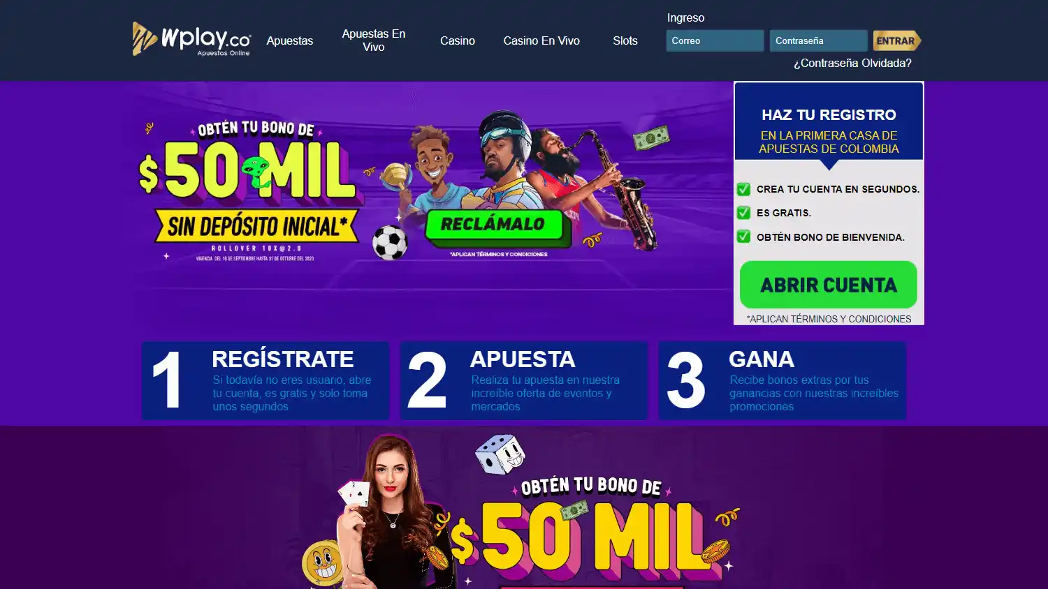 Wplay.co Casino screenshot 1