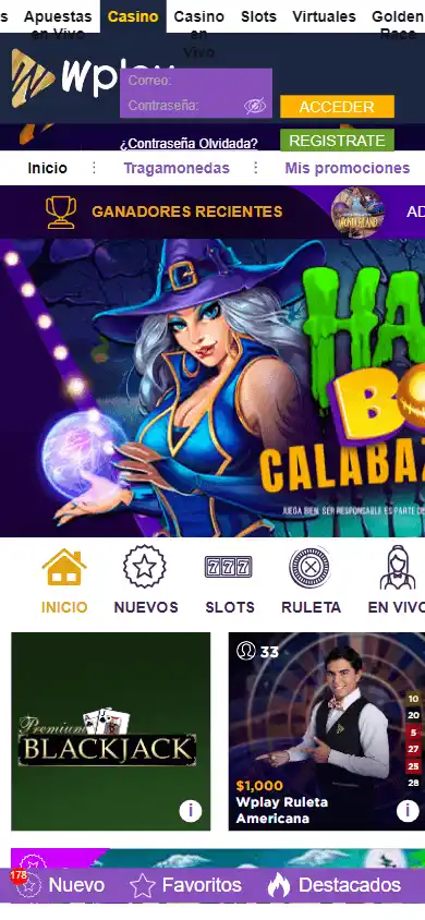 Wplay.co Casino screenshot 5