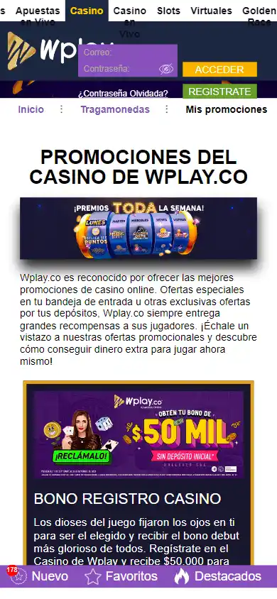Wplay.co Casino screenshot 6