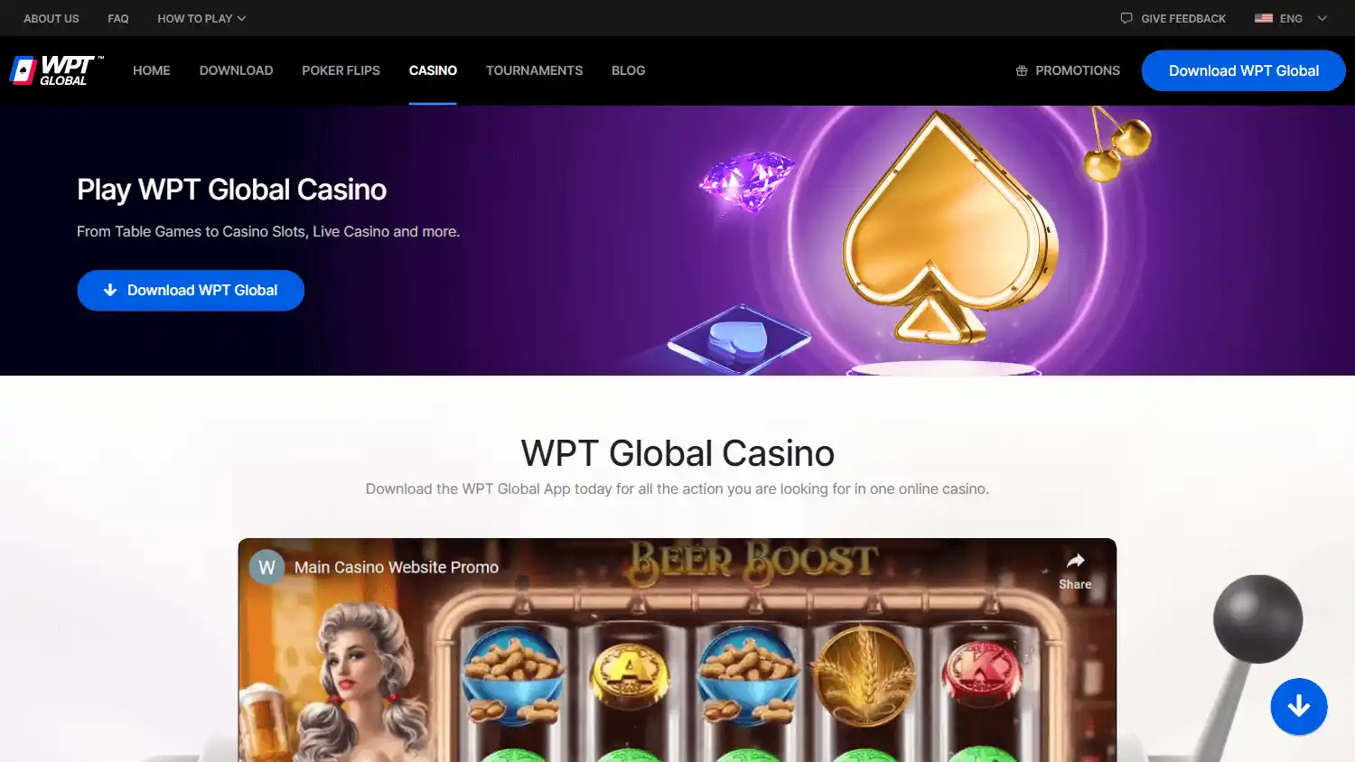 WPT Global Casino screenshot 1