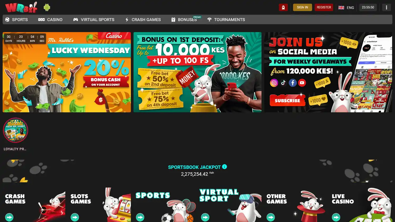 WRBET Casino screenshot 1