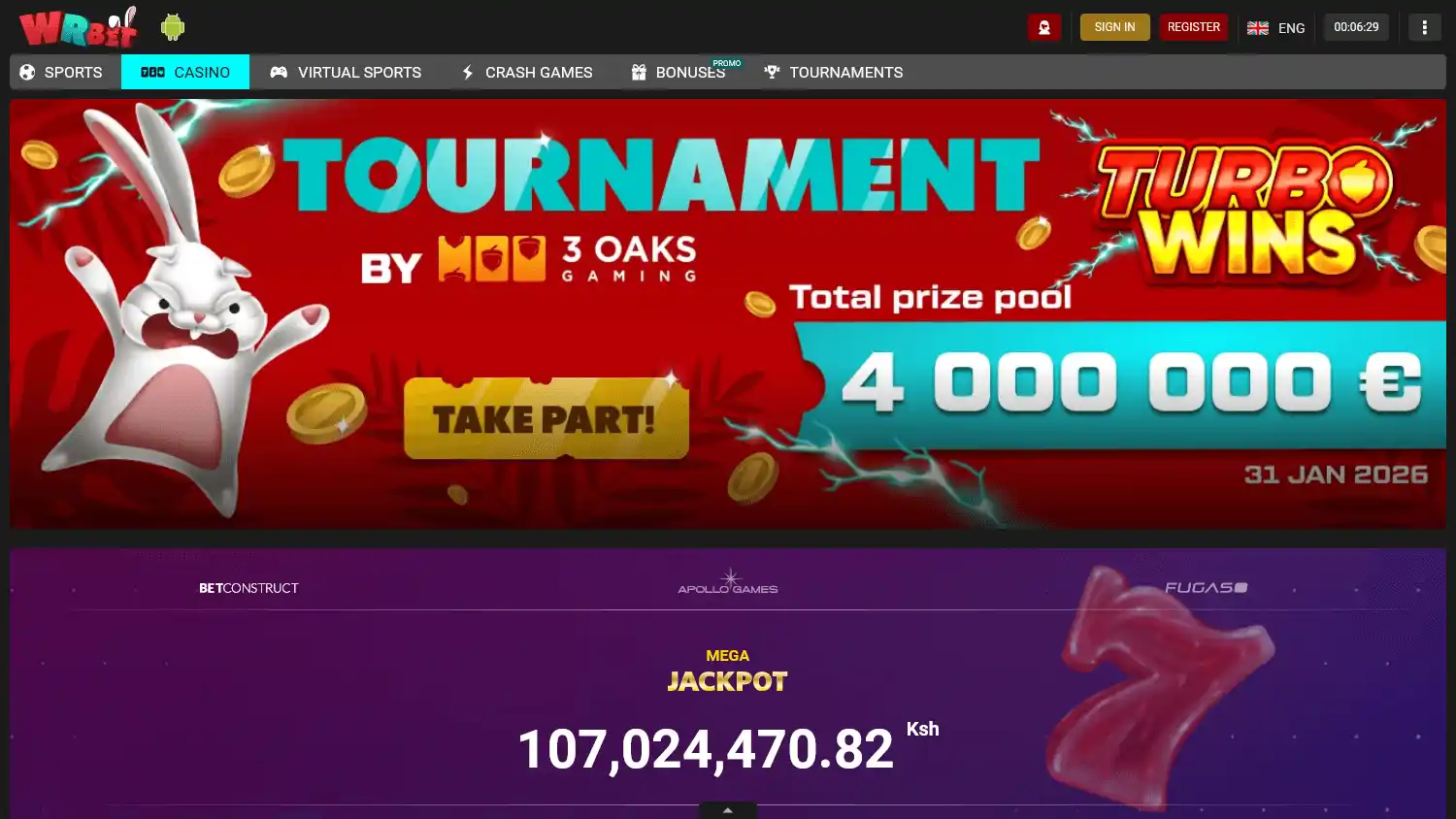 WRBET Casino screenshot 2