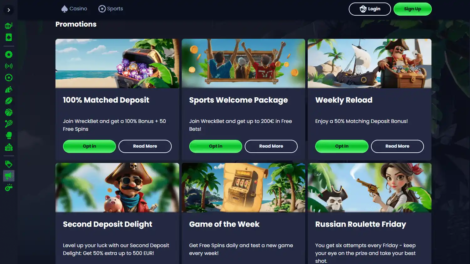 WreckBet Casino screenshot 3