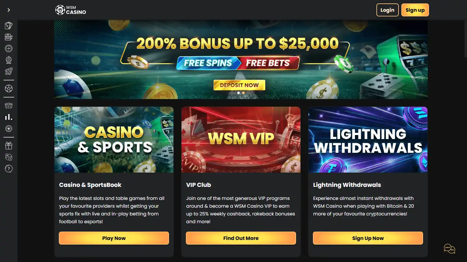 WSMCasino screenshot 1