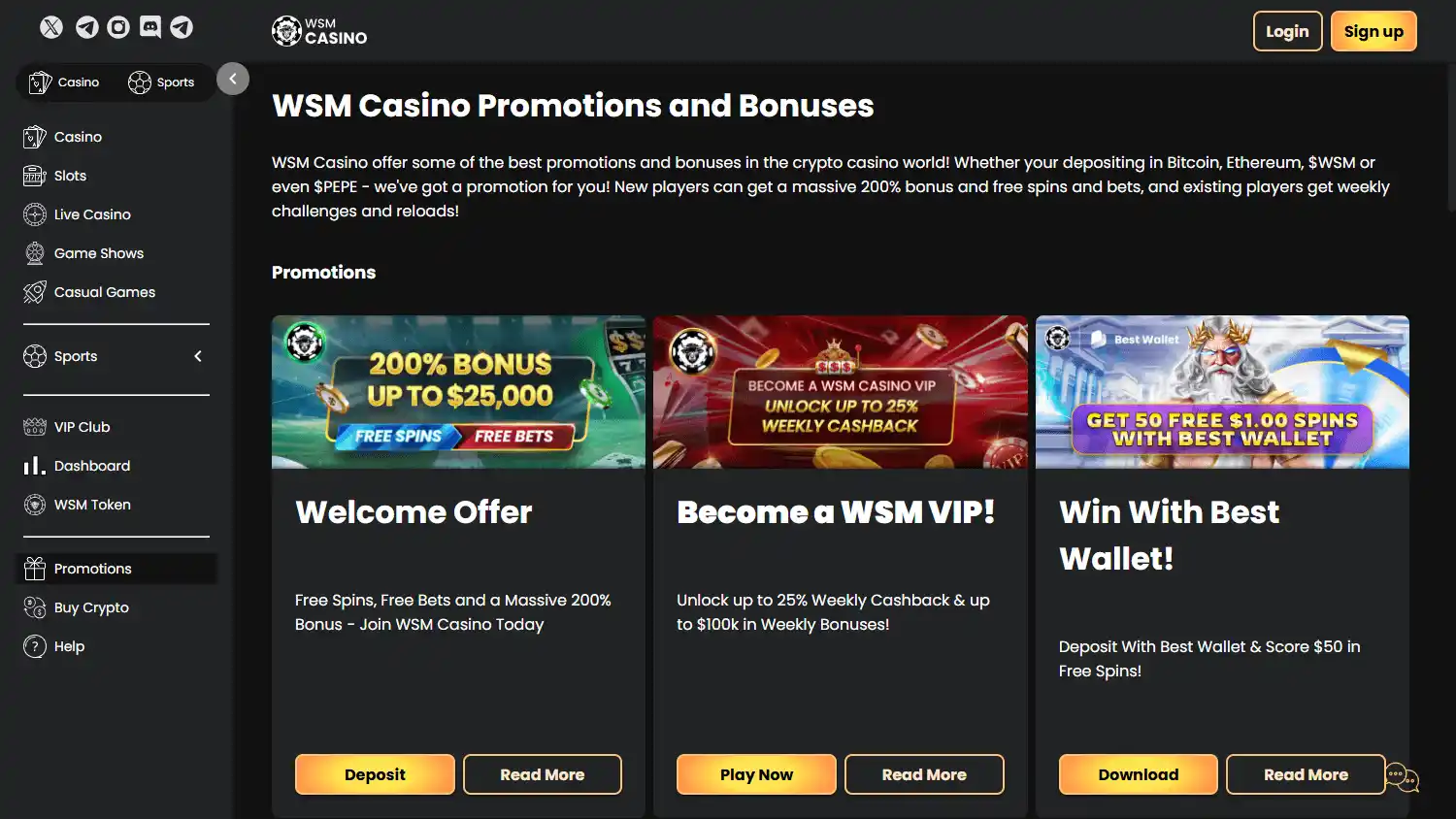 WSMCasino screenshot 3
