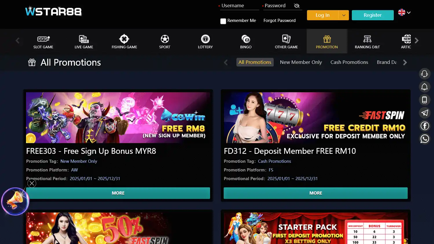 WSTAR88 Casino screenshot 2