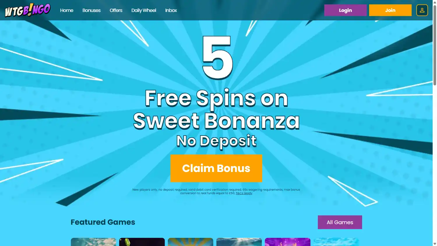 WTG Bingo Casino screenshot 1