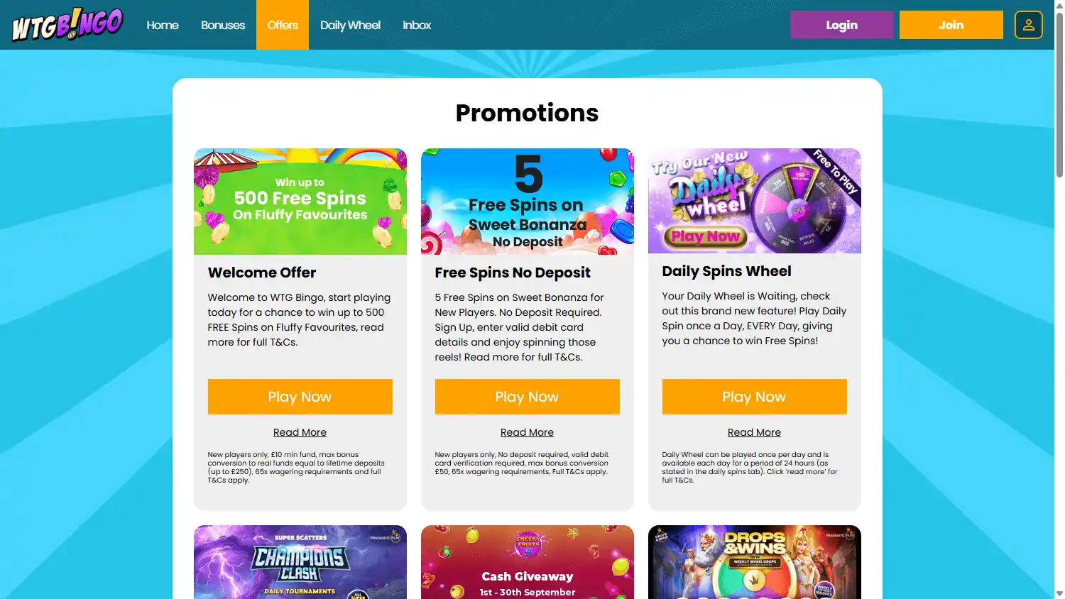 WTG Bingo Casino screenshot 3