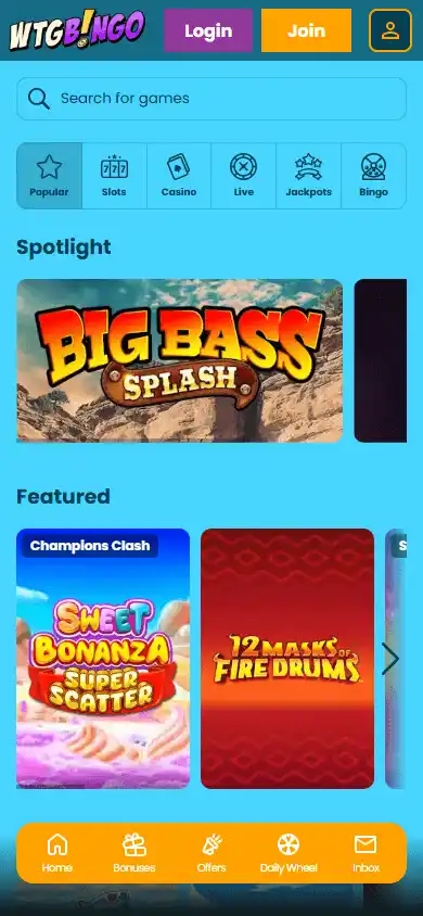 WTG Bingo Casino screenshot 5