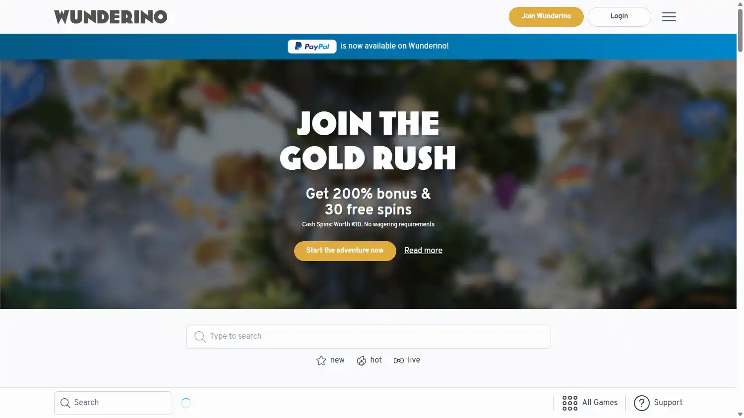 Wunderino Casino screenshot 1