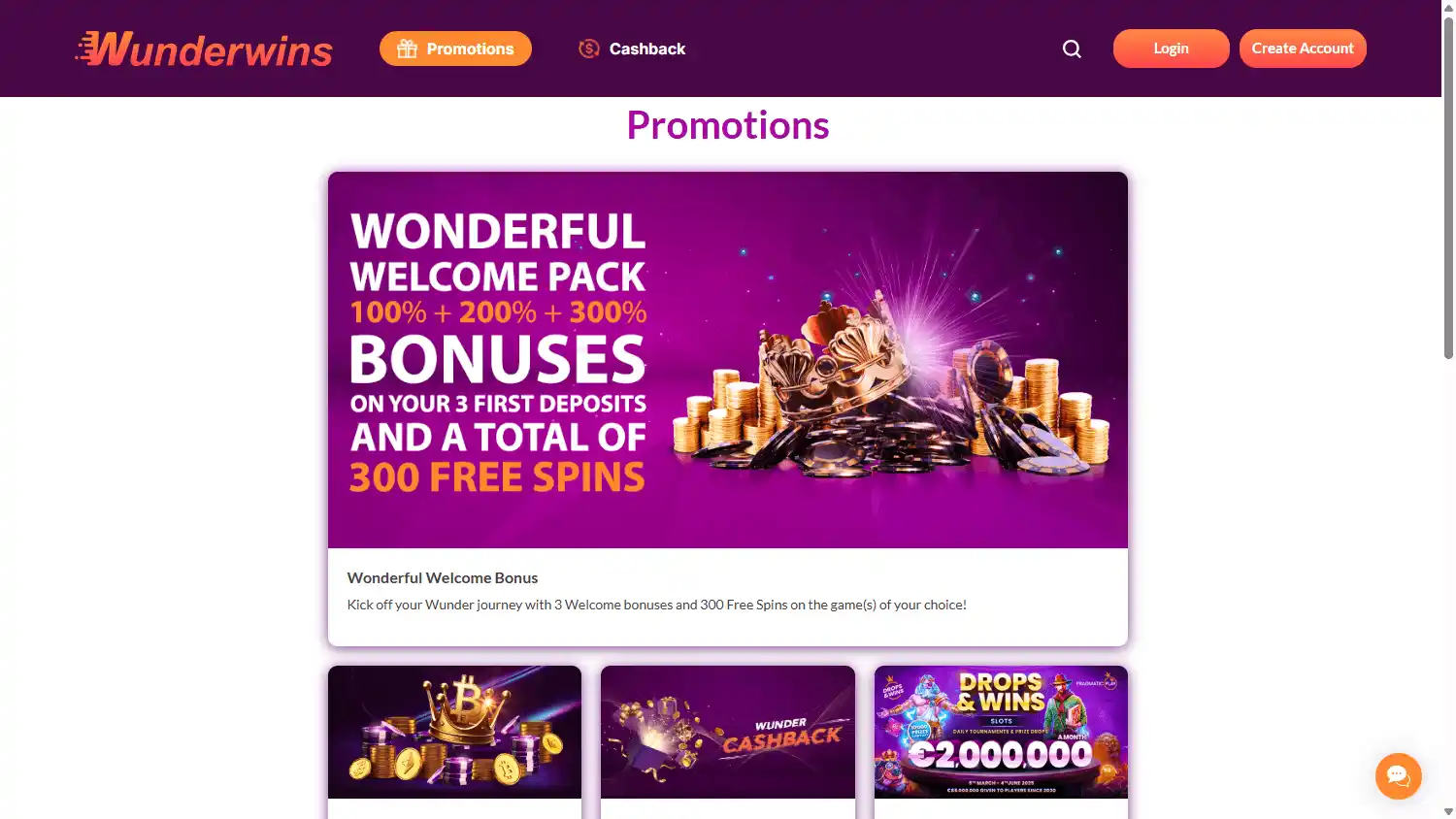 Wunderwins Casino screenshot 2