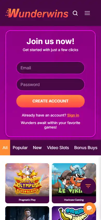 Wunderwins Casino screenshot 3