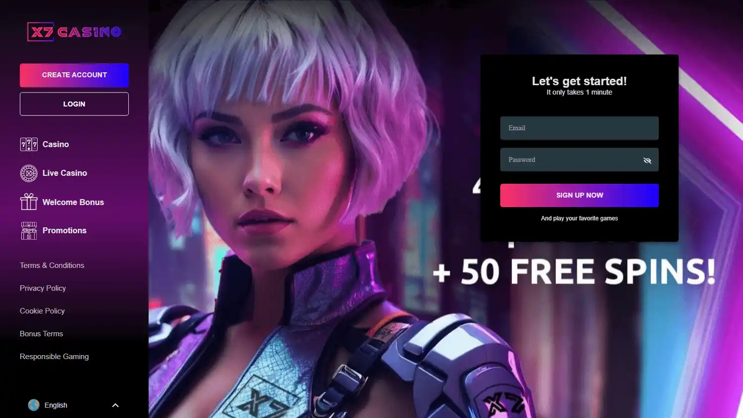 X7 Casino screenshot 1