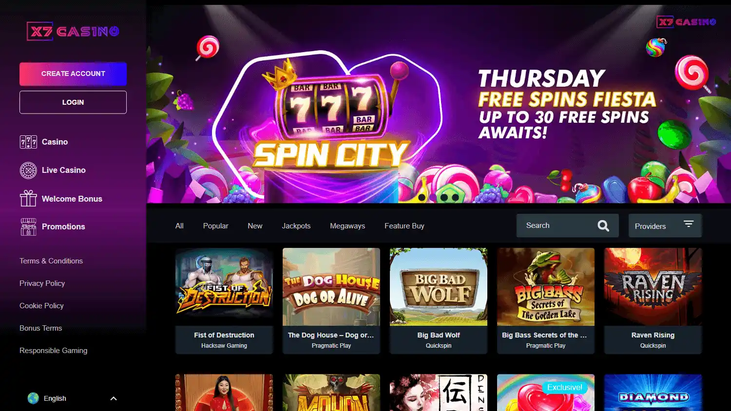 X7 Casino screenshot 2