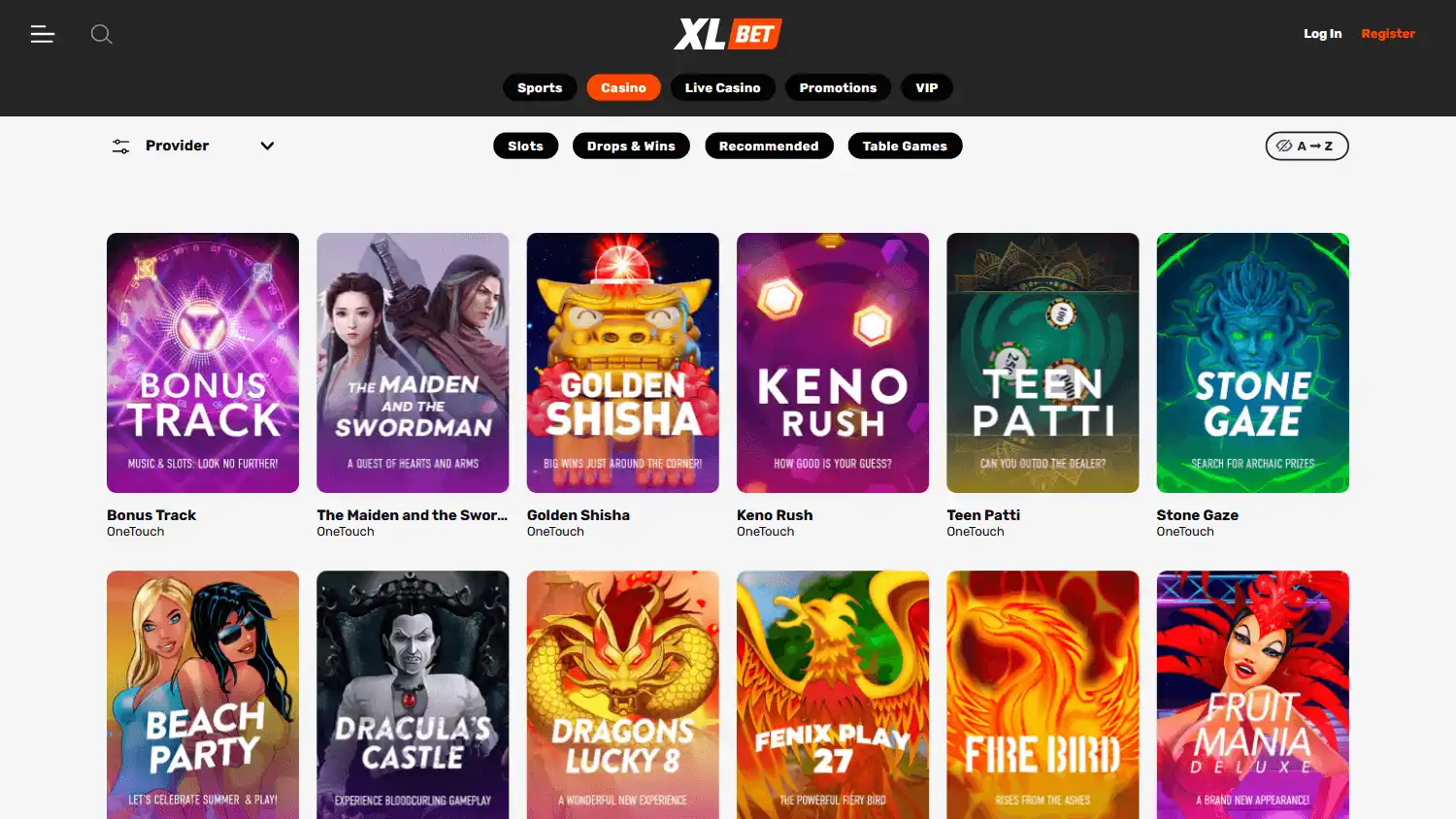 XLBet Casino screenshot 1