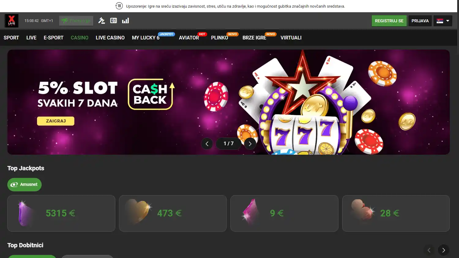 Xlivebet Casino screenshot 2