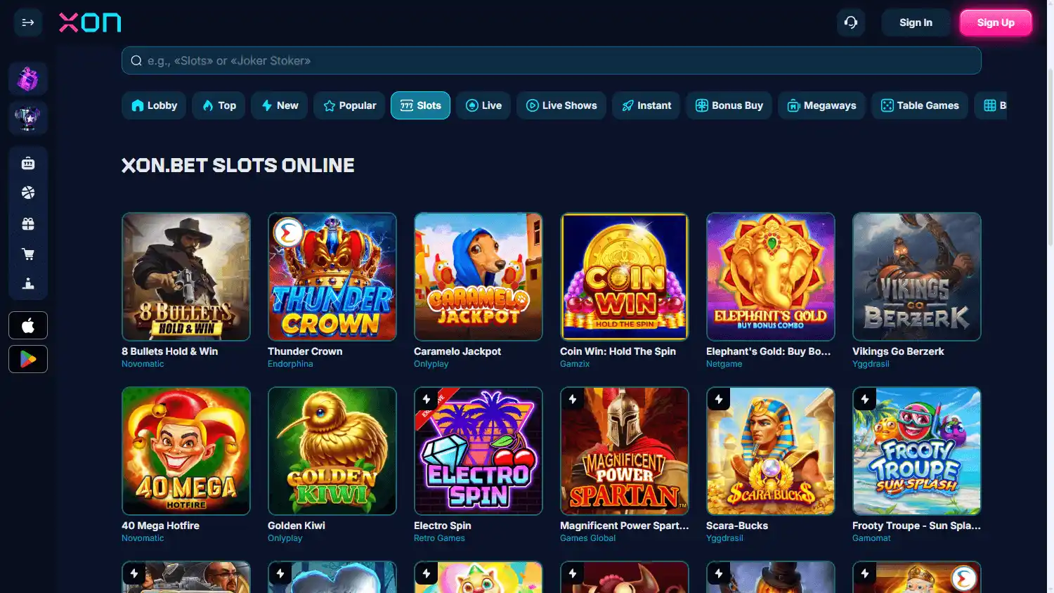 Xon Bet Casino screenshot 2