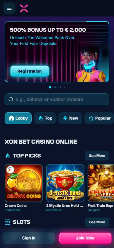 Xon Bet Casino screenshot 4