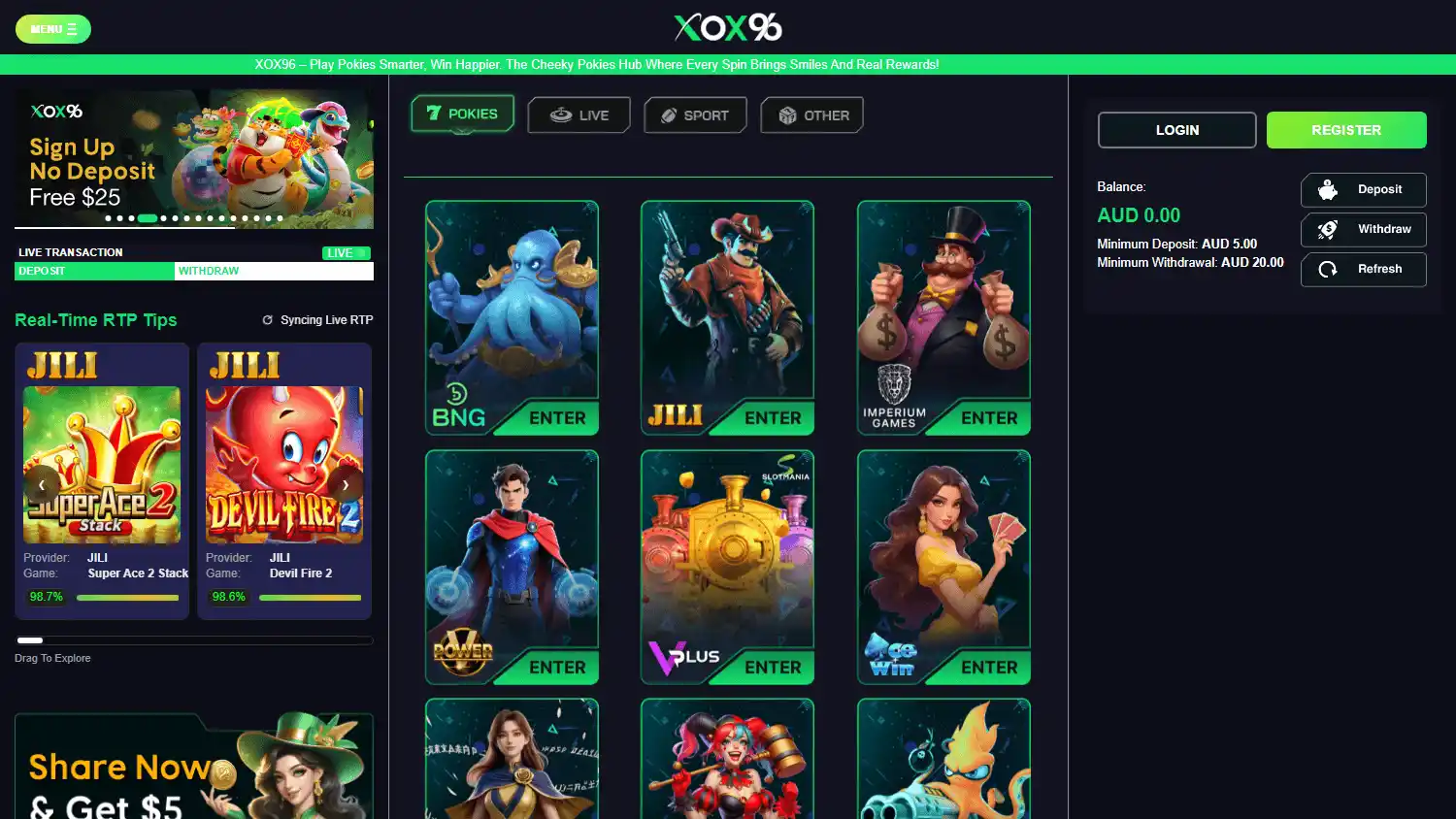 Xox96 Casino screenshot 1