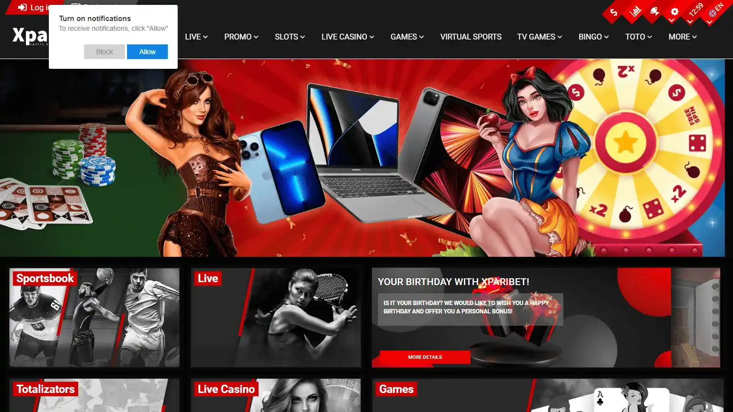 XpariBet Casino screenshot 1