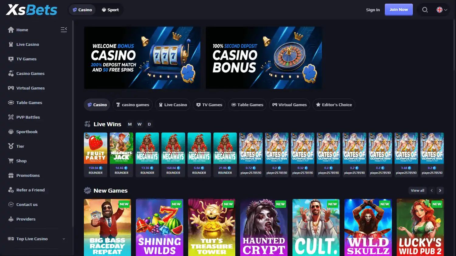 XsBets Casino screenshot 2