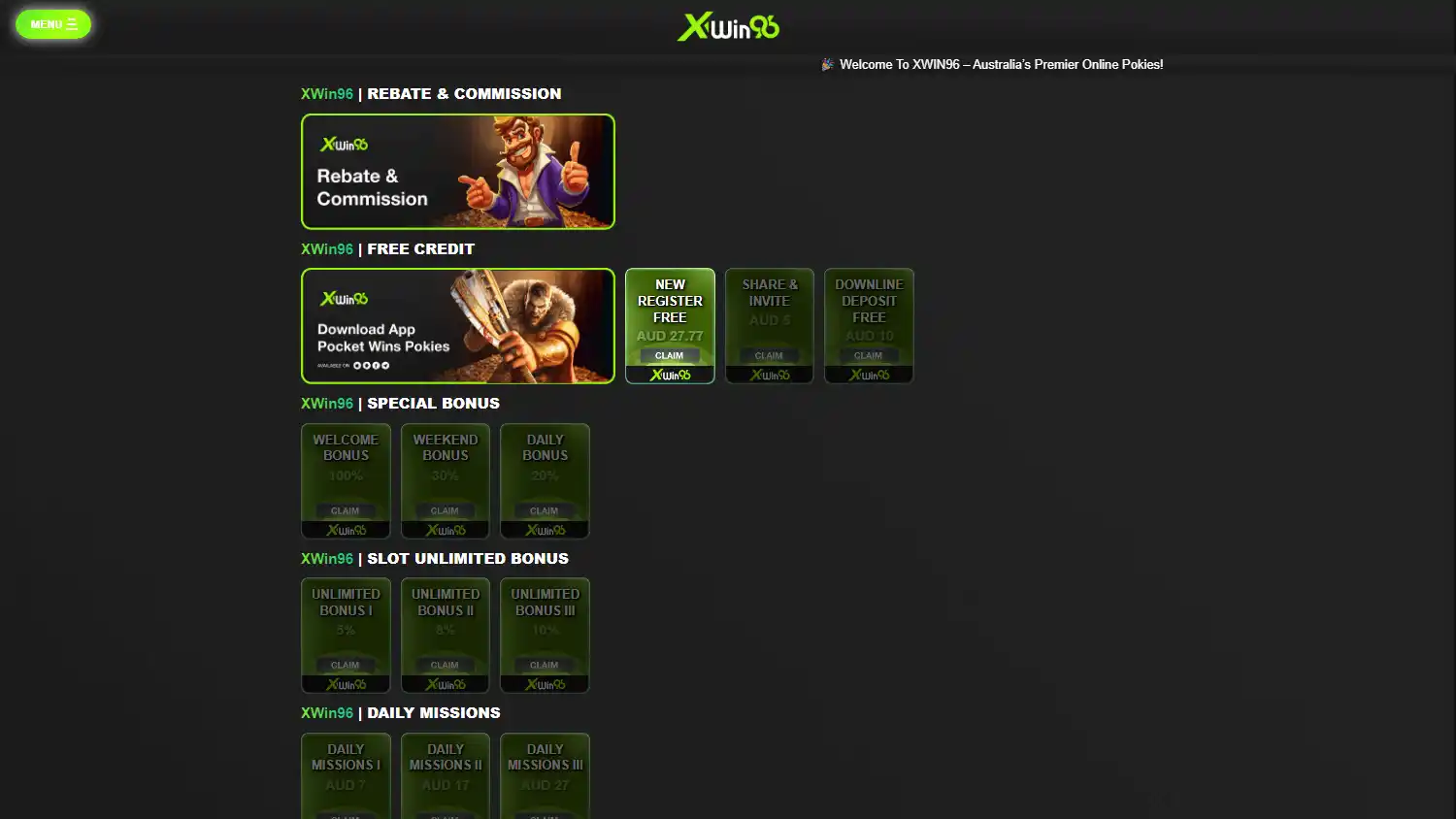 XWin96 Casino screenshot 2