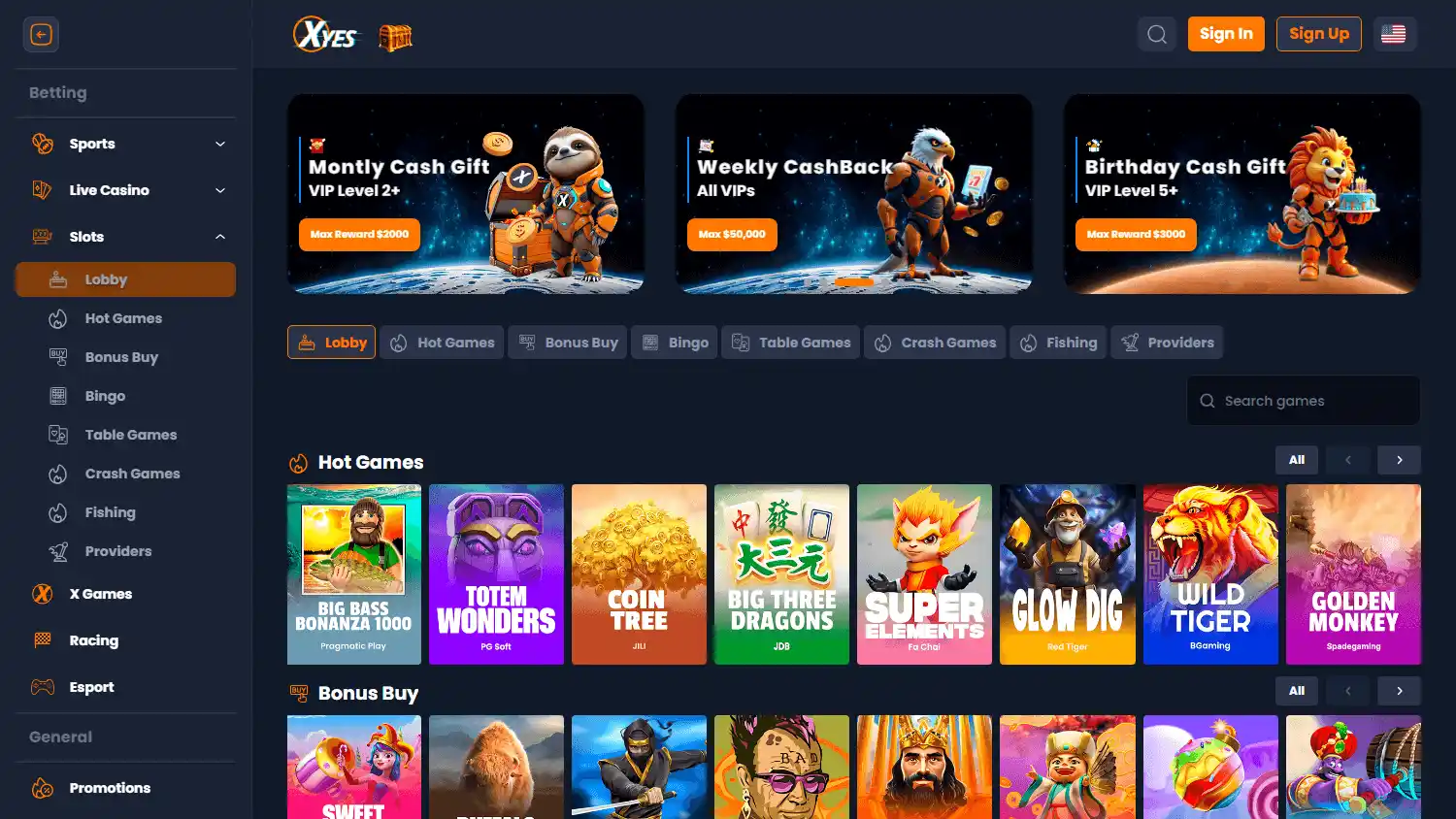 XYes Casino screenshot 2