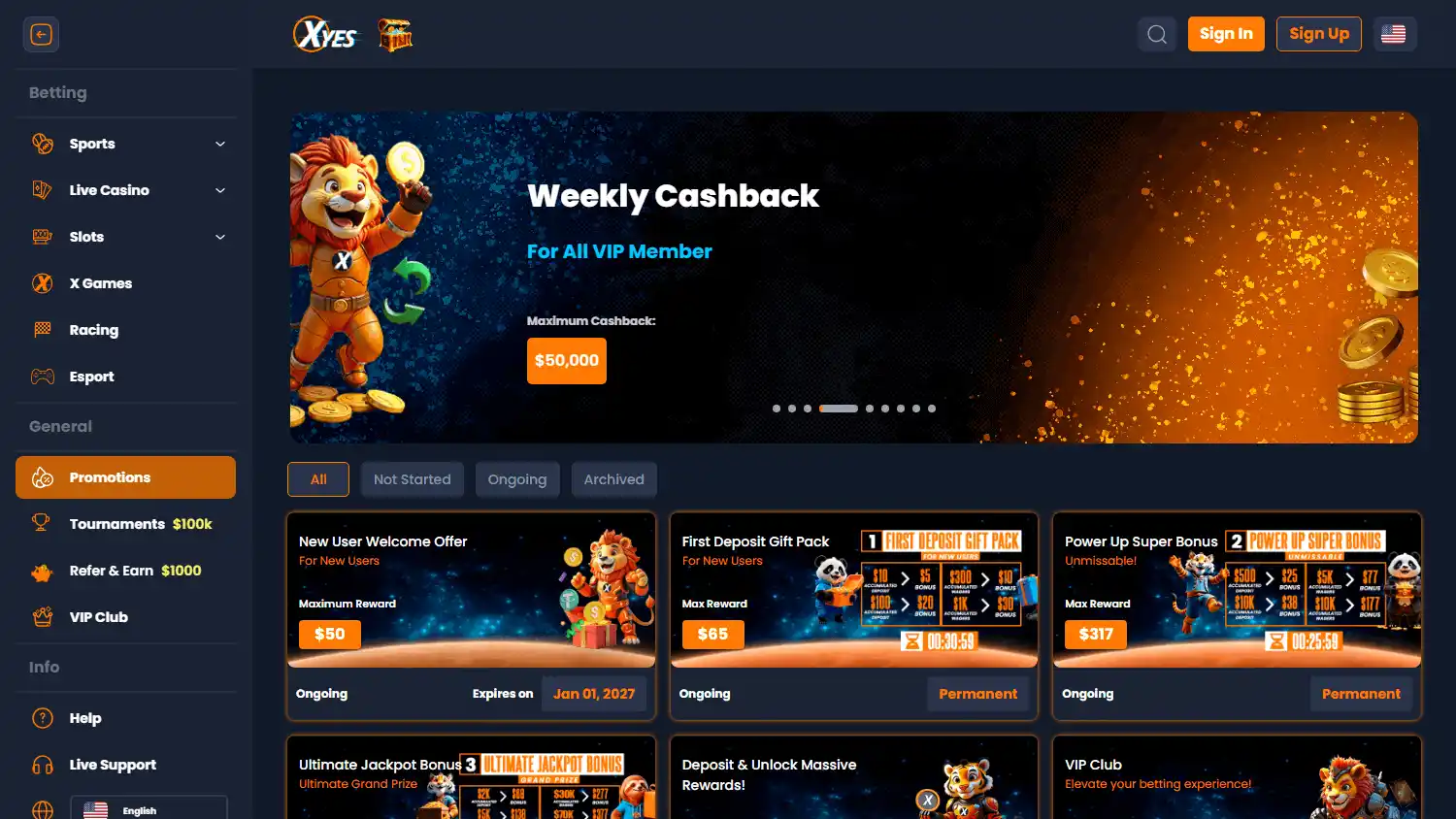 XYes Casino screenshot 3