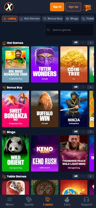 XYes Casino screenshot 5