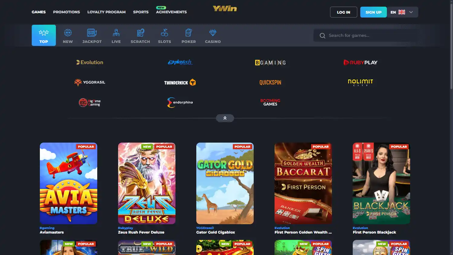 Y Win Casino screenshot 2
