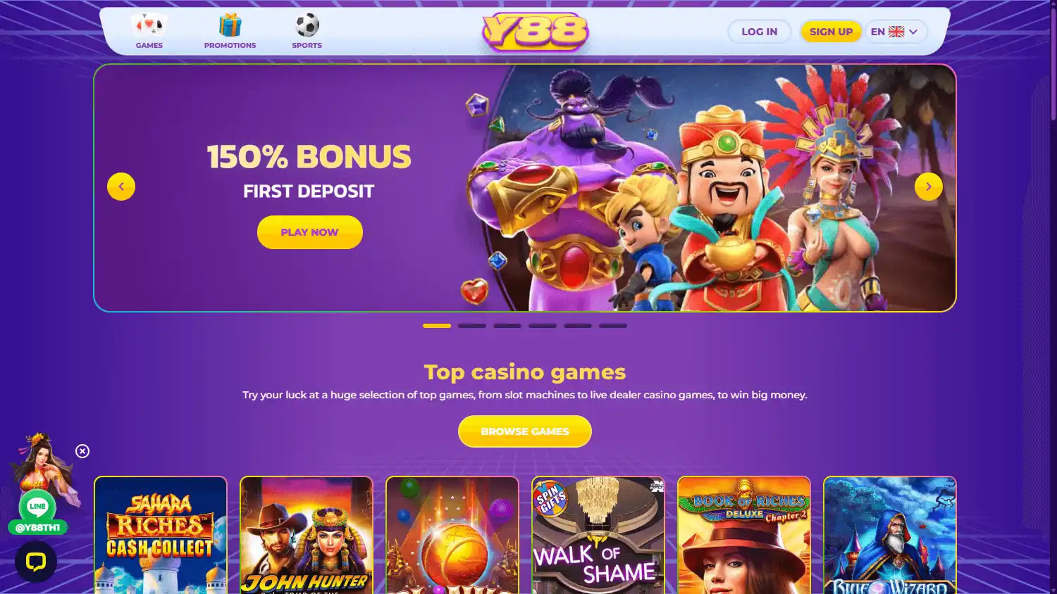 Y88 Casino screenshot 1