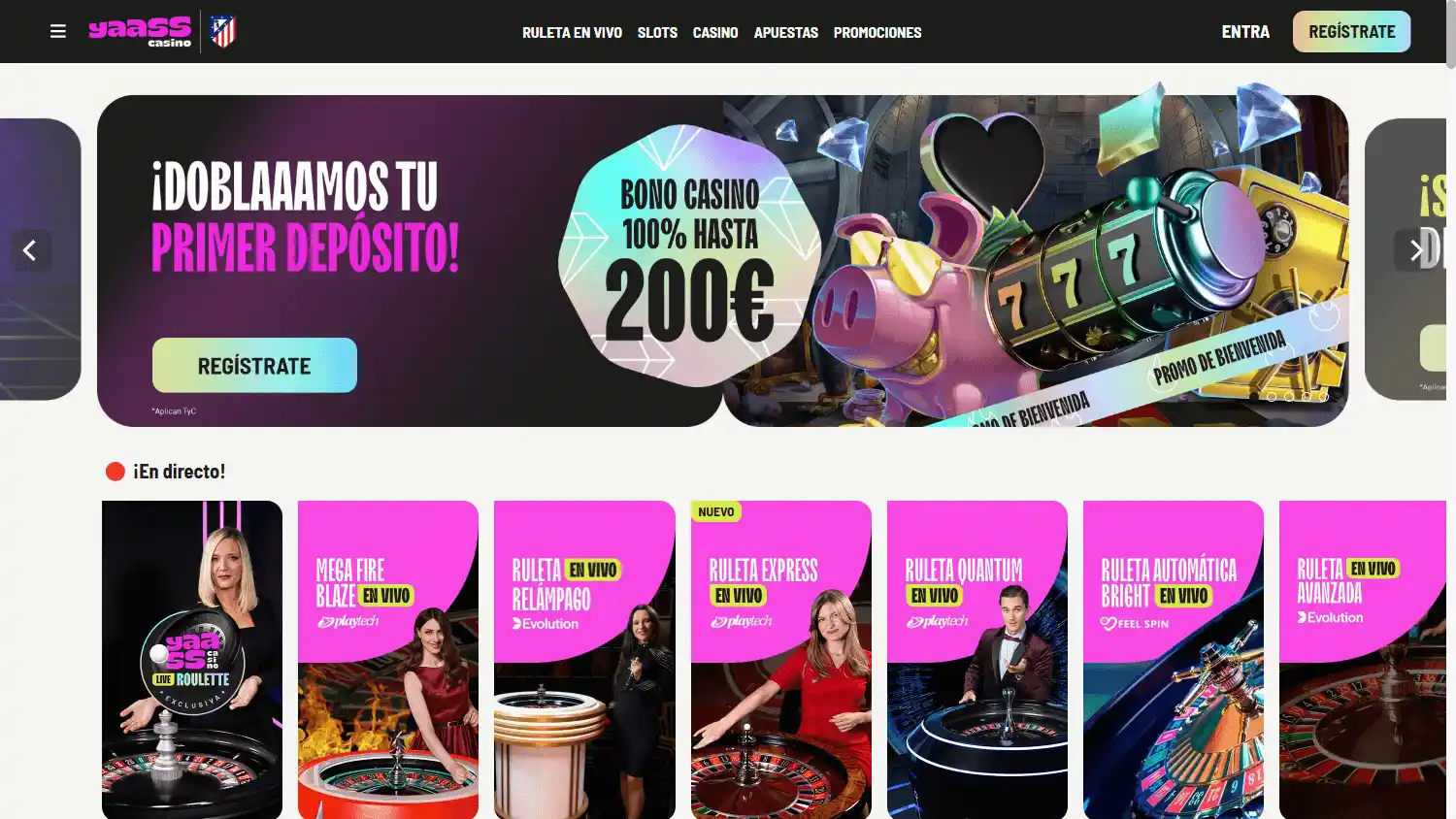 Yaass Casino screenshot 1