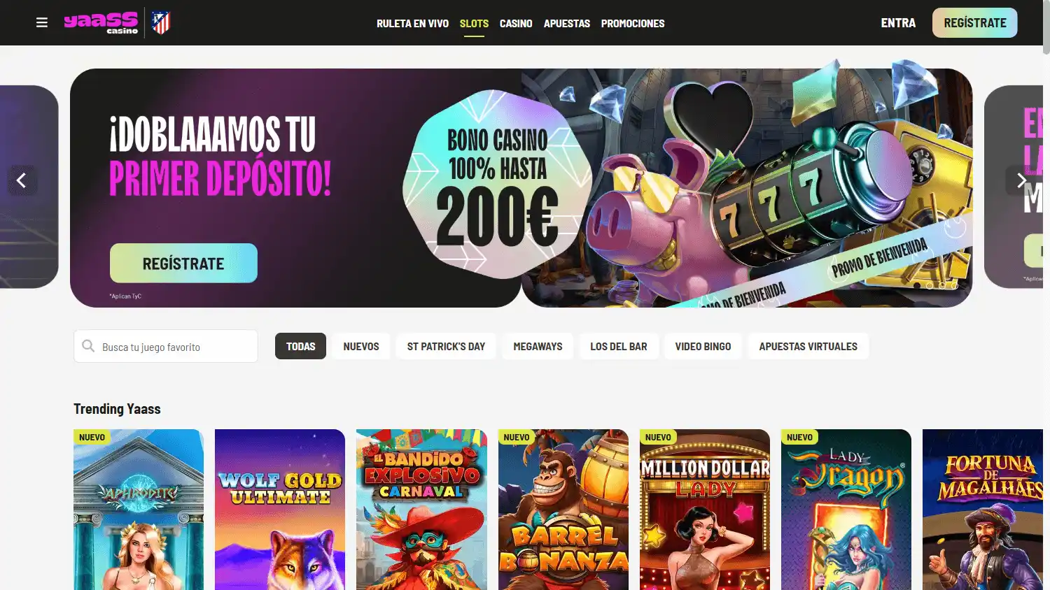 Yaass Casino screenshot 2