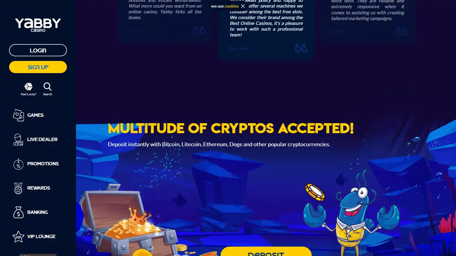 Yabby Casino screenshot 1