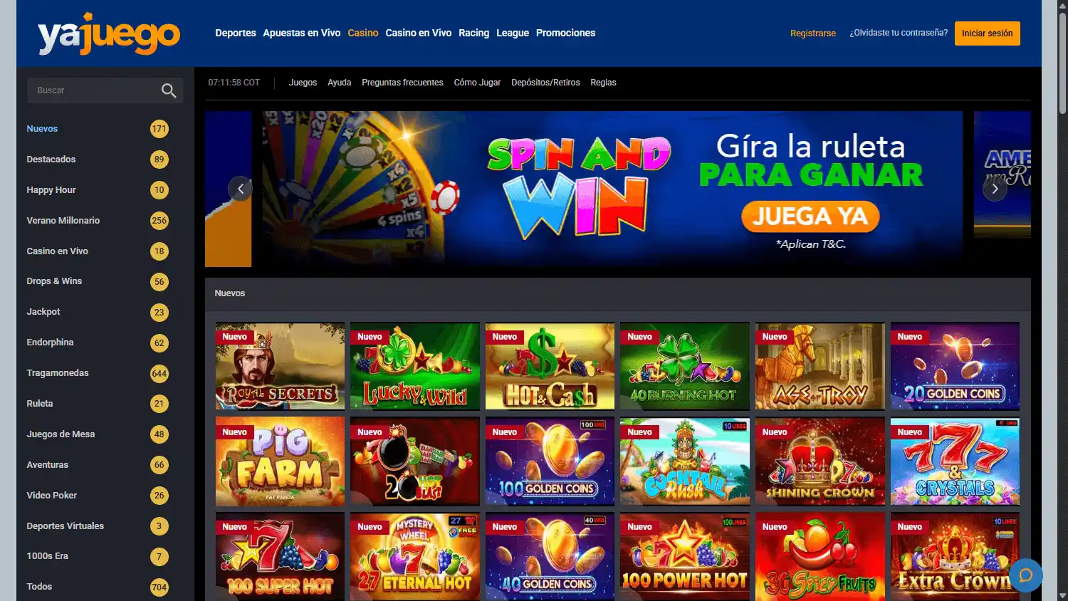 Yajuego Casino screenshot 2