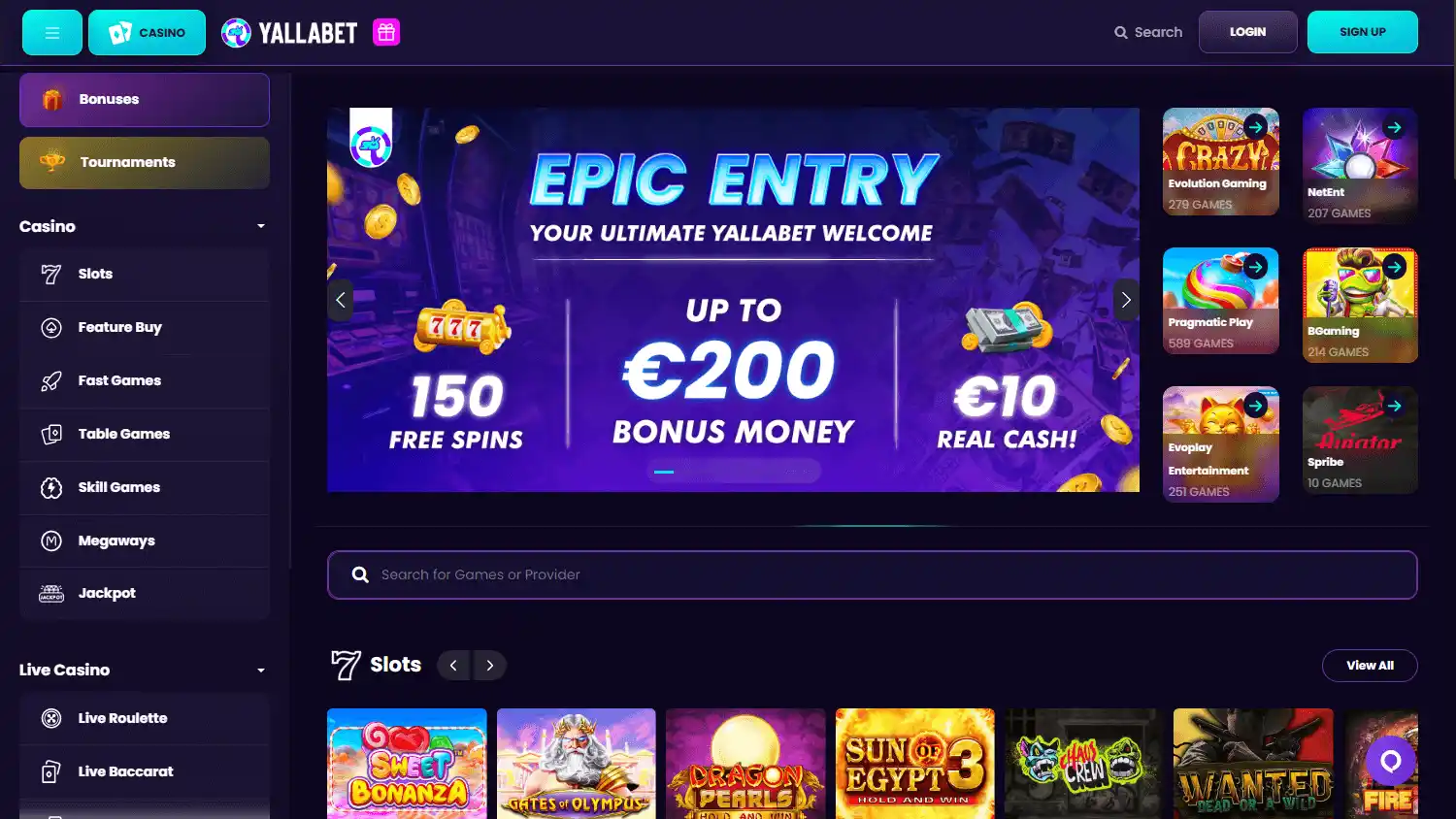 YallaBet Casino screenshot 1