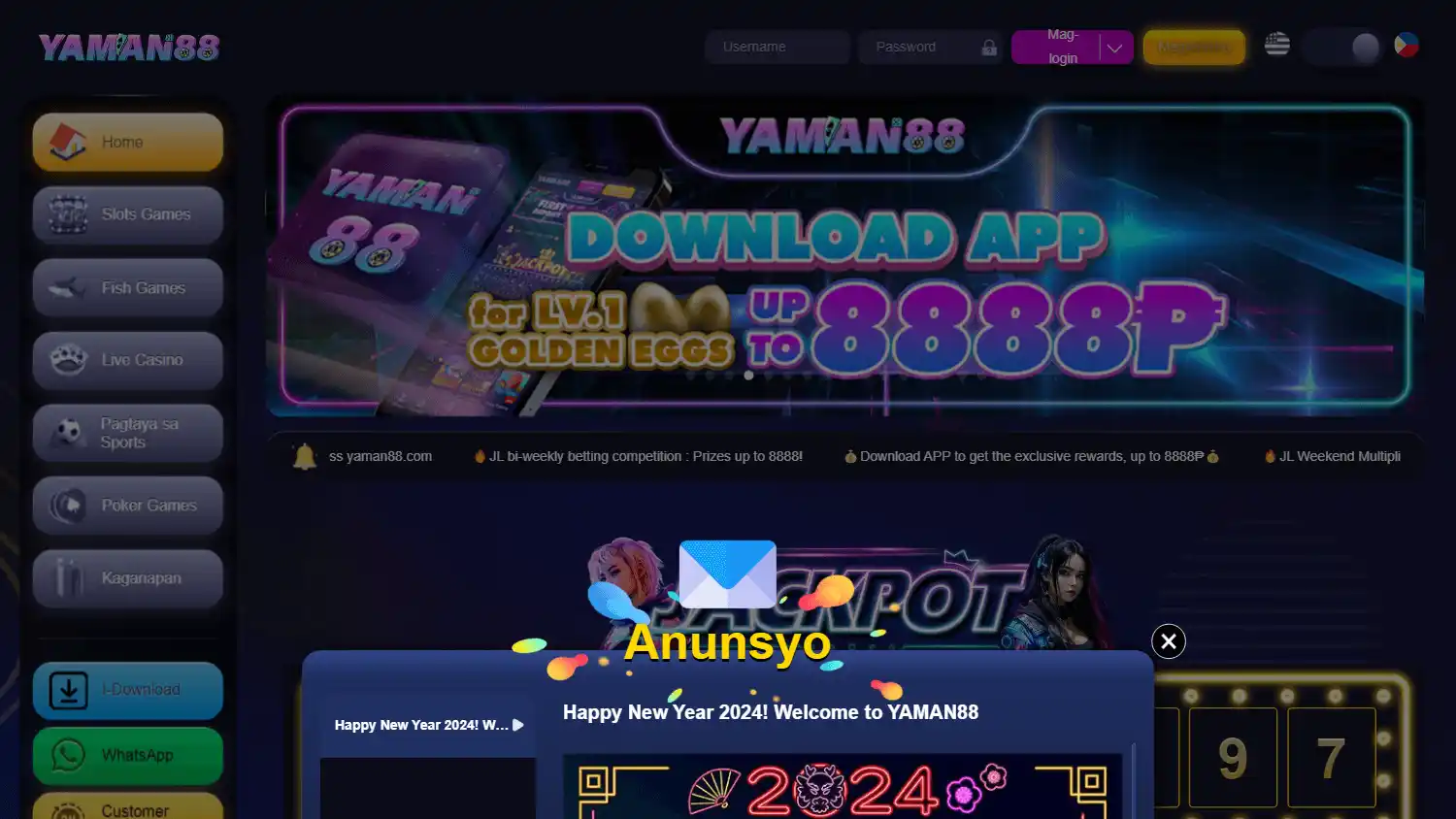 YAMAN88 Casino screenshot 1