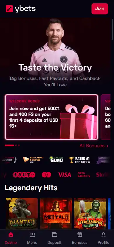 Ybets Casino screenshot 3