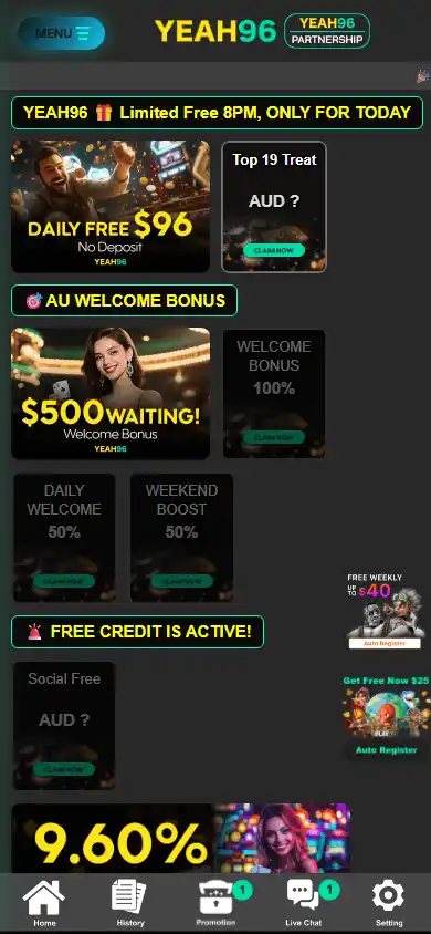 Yeah96 Casino screenshot 5