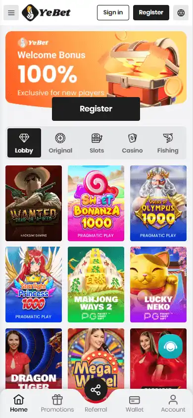 YeBet Casino screenshot 4