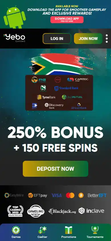 Yebo Casino screenshot 4