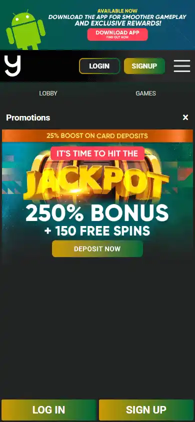 Yebo Casino screenshot 6
