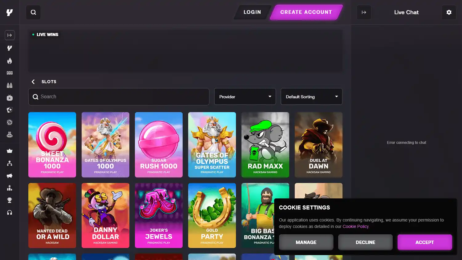 Yeet Casino screenshot 1