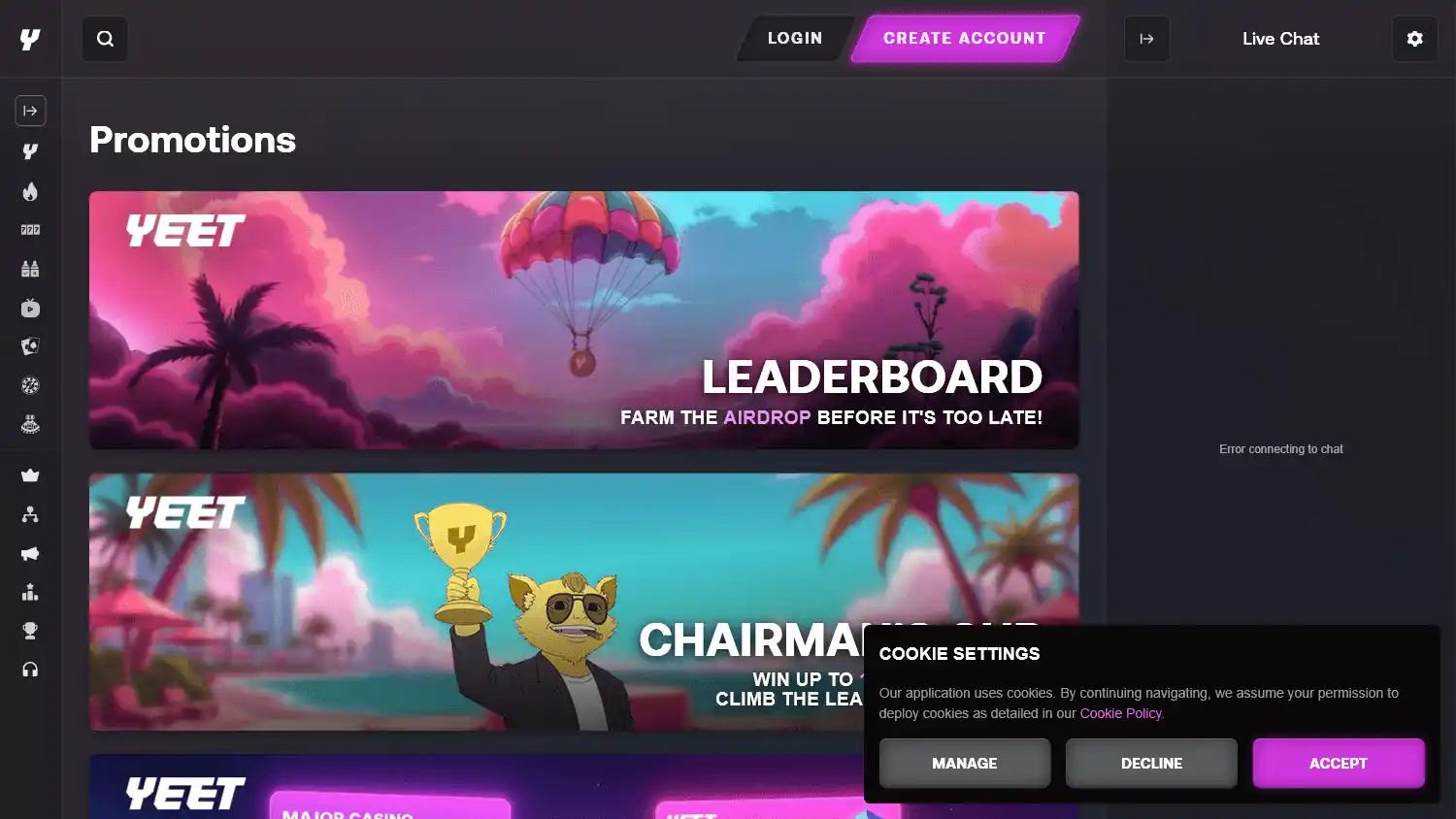 Yeet Casino screenshot 2