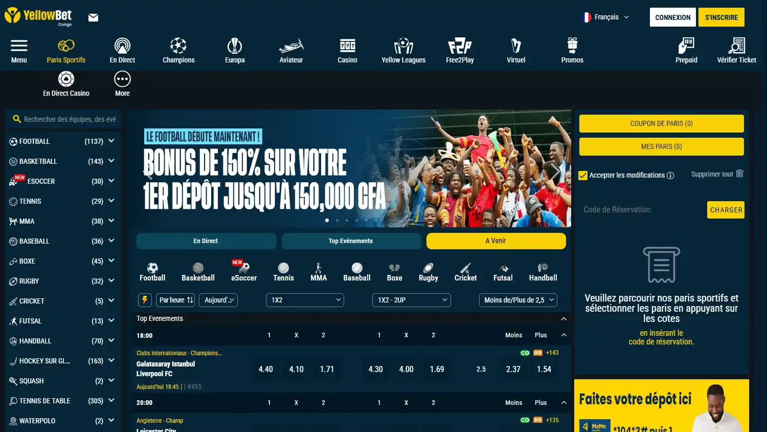 Yellowbet Casino GN screenshot 2