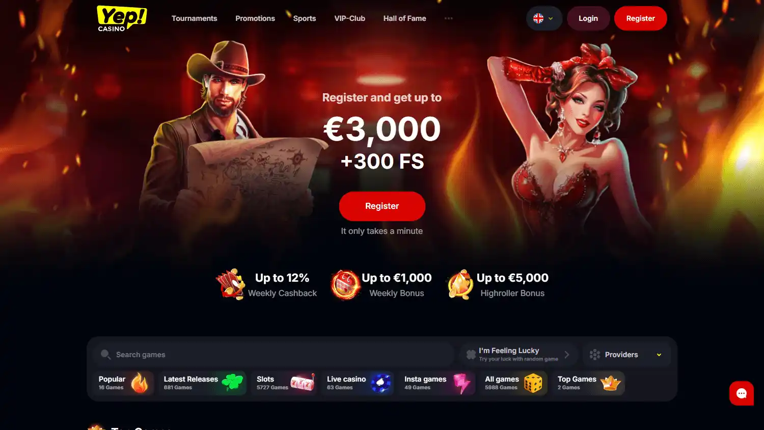 Yep Casino screenshot 1