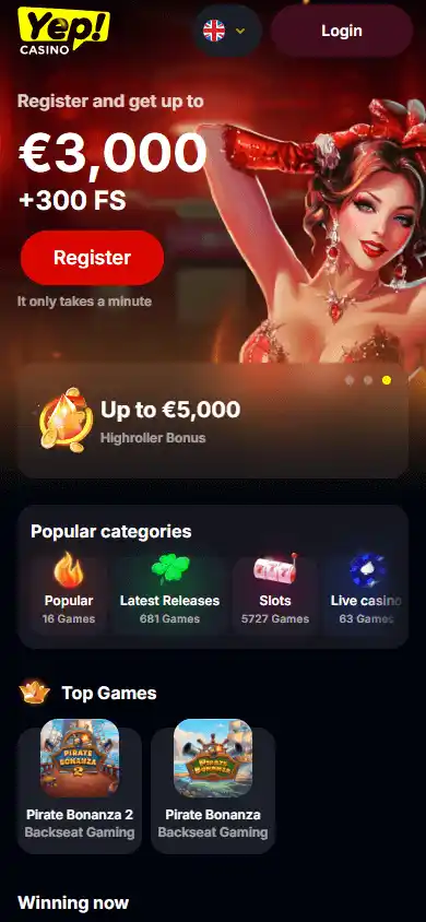 Yep Casino screenshot 4