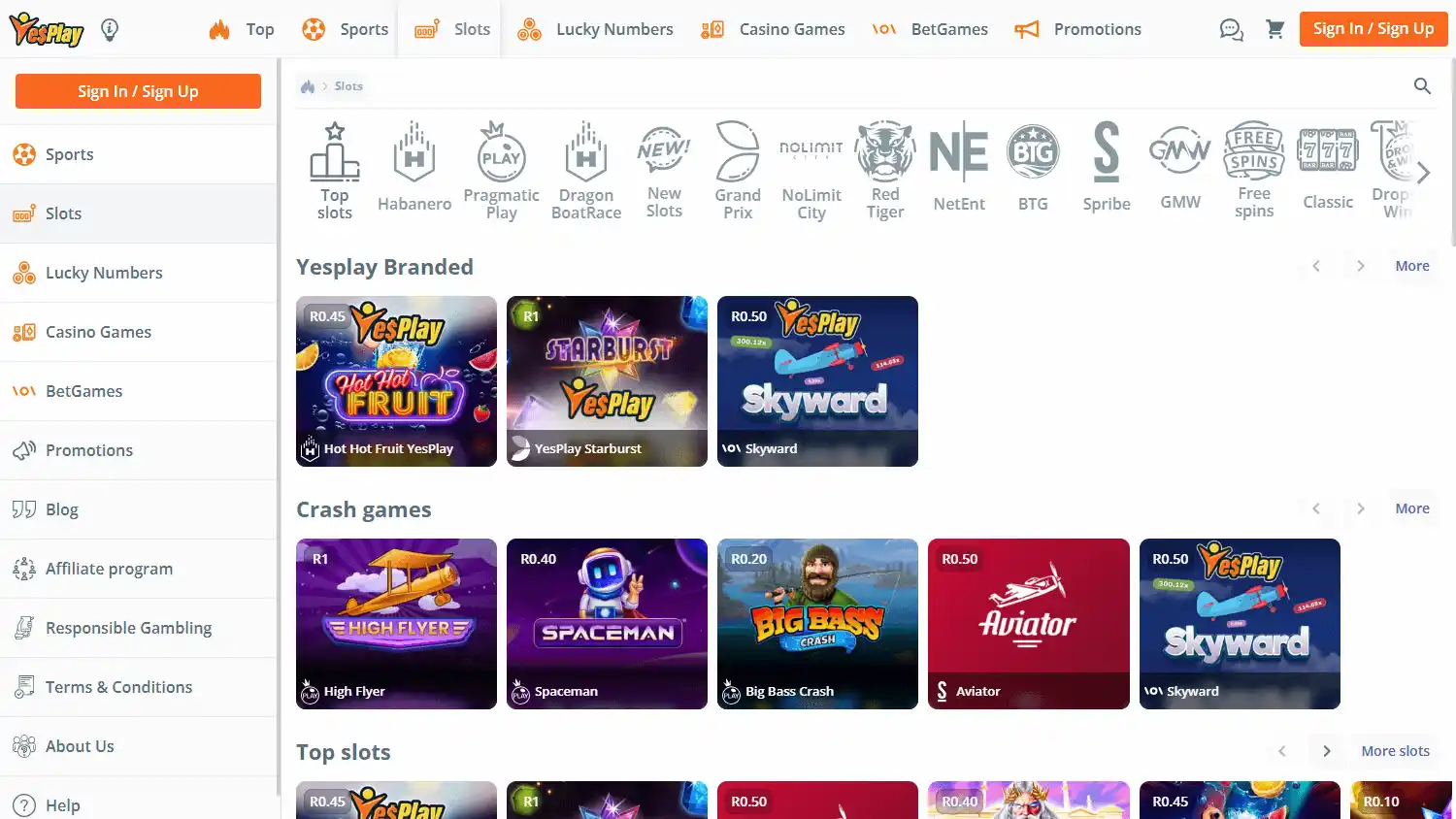 YesPlay Casino screenshot 2
