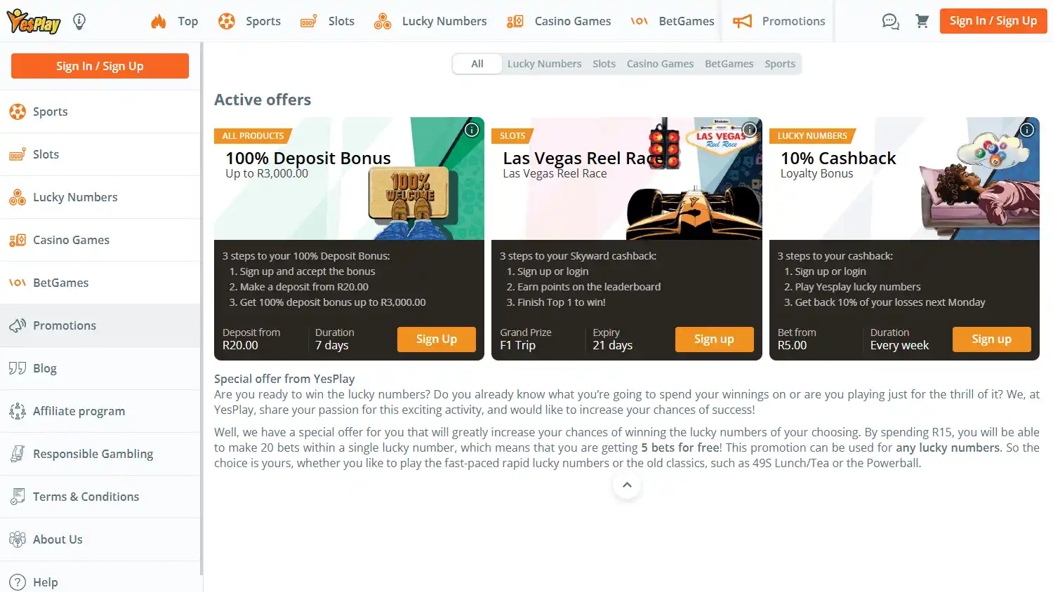 YesPlay Casino screenshot 3